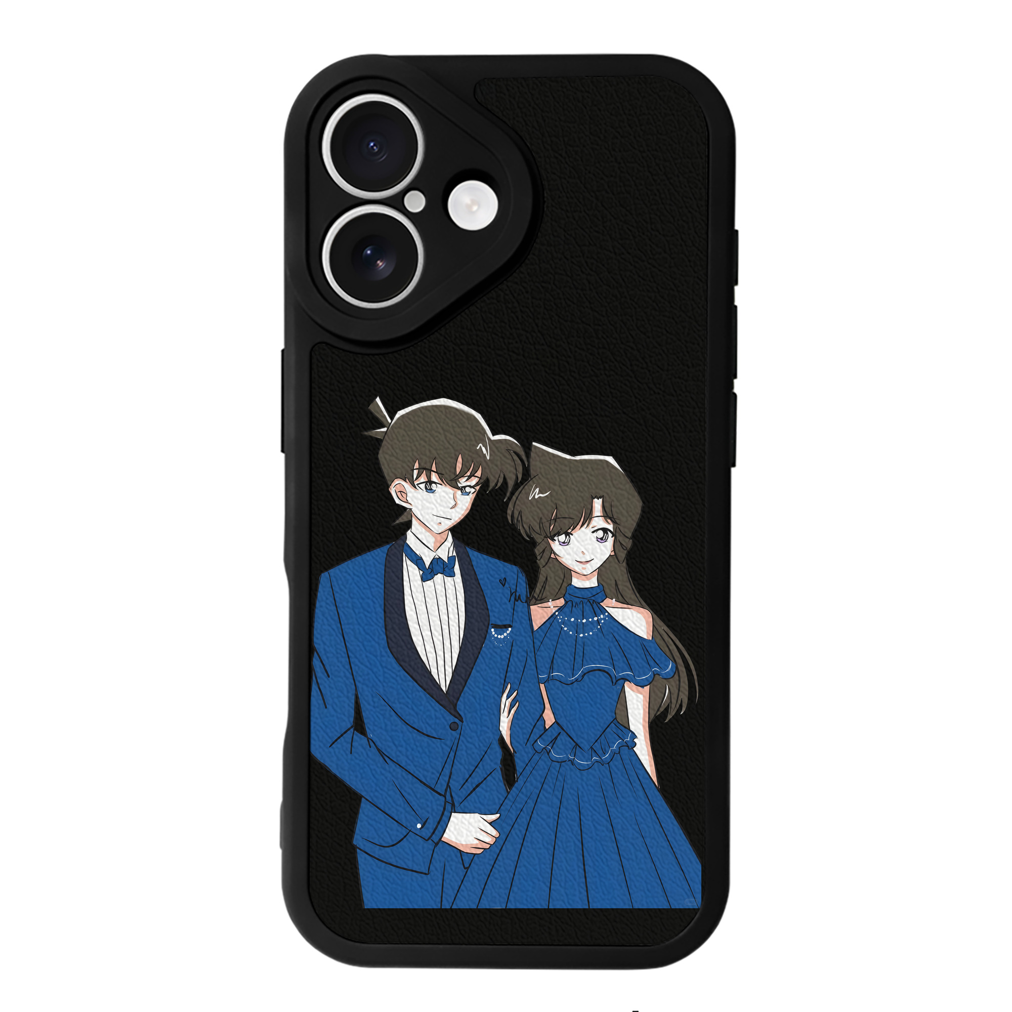 （画像用） 名探偵コナン 江戸川 コナン Detective Conan Conan Edogawa 【iPhone 16シリーズ対応】シリコンスマホケース（レザー調） 材質：シリコン